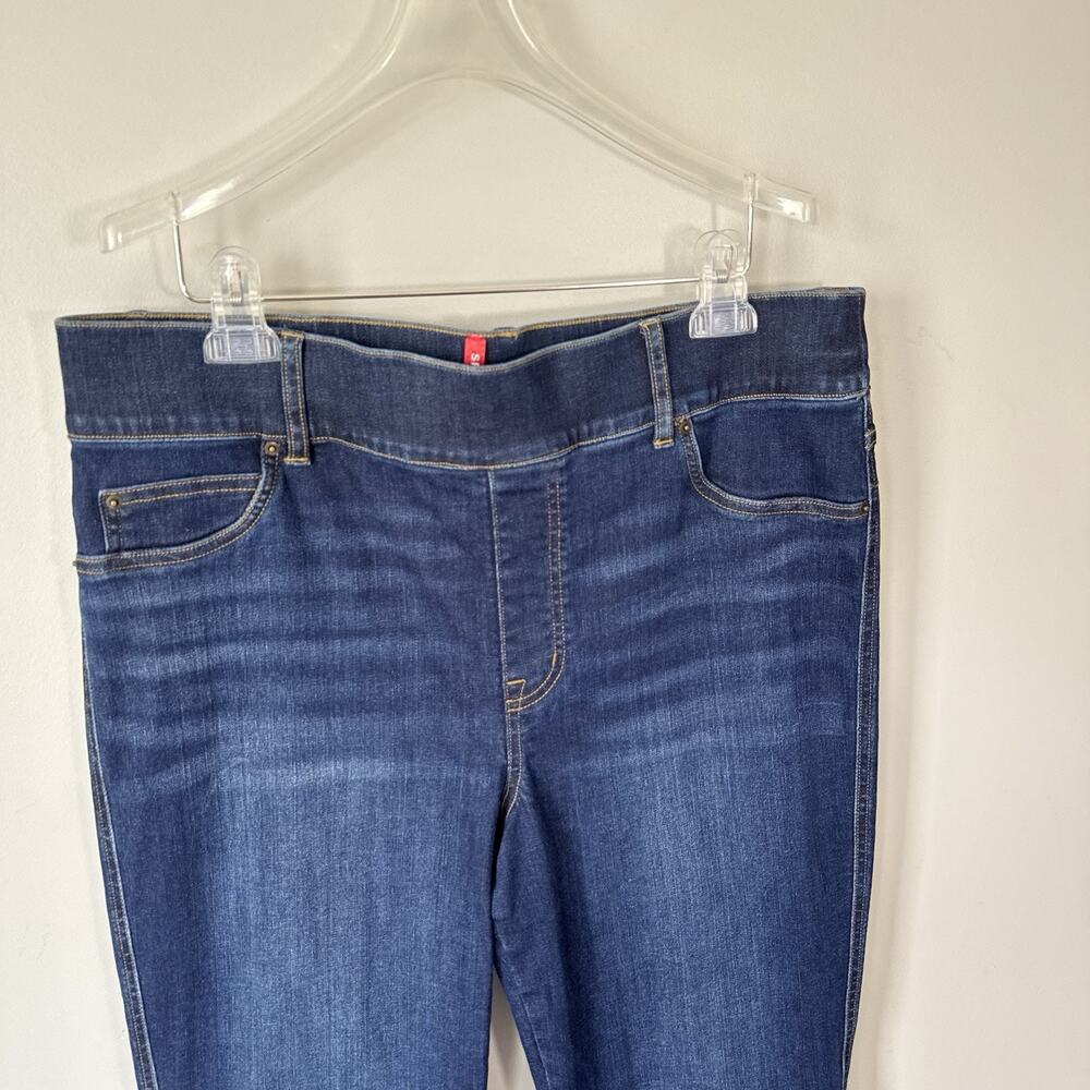SPANX High Rise Wide Leg Flare Pull-on Jeans size 1XL Blue Medium Wash - Picture 3 of 7